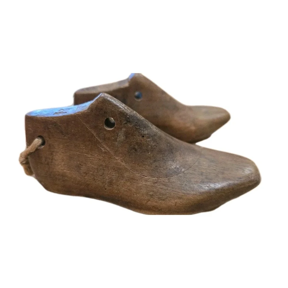 VTG Child Wooden Shoe Forms Antique Cobbler Mold Primitive Decor Cottagecore